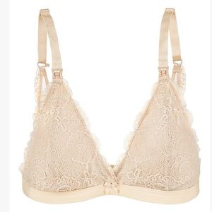 Tan maternity/nursing lace Bra (small)